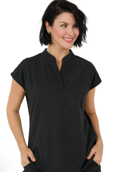 Jacquard Piper Tuck In Top