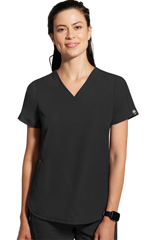 HH360 Skyler V-Neck Scrub Top scrub top in black