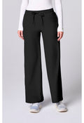 MedCouture Wide Leg Pin Tuck Pant scrub pant in black