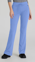 Glide 4 Pocket Fit n Flare Pant by Skechers scrub pant in ceil blue