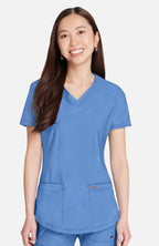 Cherokee Uniforms FORM v-neck top scrub top in ceil blue