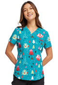 Cherokee Uniforms Happy Holidogs — women's scrub | ScrubBox