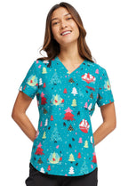 Cherokee Uniforms Happy Holidogs — women's scrub | ScrubBox