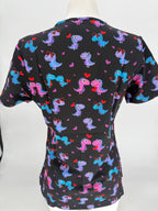 Greentown Scrubs Dino printed scrub top — women's scrub top | ScrubBox (view 4)