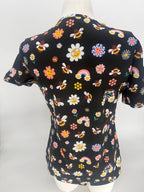 Greentown Scrubs Floral Printed Scrub Top — women's scrub top | ScrubBox (view 2)