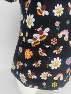 Greentown Scrubs Floral Printed Scrub Top — women's scrub top | ScrubBox (view 3)