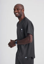 Skechers Men's 1 PKT Structure Top scrub top in gray