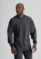 Skechers Men's Structured Medical Jacket scrub jacket in gray
