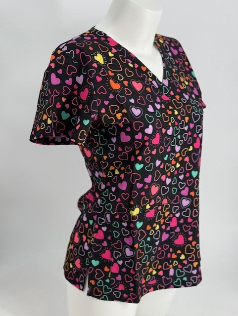 Ava Therese by Zavate Happy Hearts — women's scrub | ScrubBox (view 3)