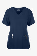 Cherokee Workwear Ultra 2 Pocket Top scrub top in navy