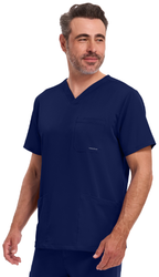 Healing Hands HH Works Men's Matthew Top scrub top in navy