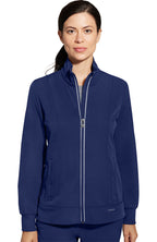 HH360 Carly Stand Collar Jacket scrub jacket in navy
