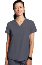 HH360 Skyler V-Neck Scrub Top scrub top in pewter