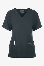 Cherokee Workwear Ultra 2 Pocket Top scrub top in pewter