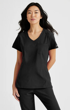 Dignity One Pocket Skechers Top scrub top in black