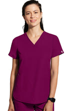 HH360 Skyler V-Neck Scrub Top scrub top in wine