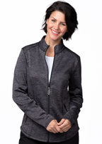 Ava Therese Megan Bonded Fleece Jacket scrub jacket in gray