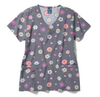 Zoe + Chloe Pastel Poppy — women's scrub | ScrubBox